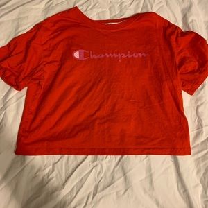 Red champion shirt